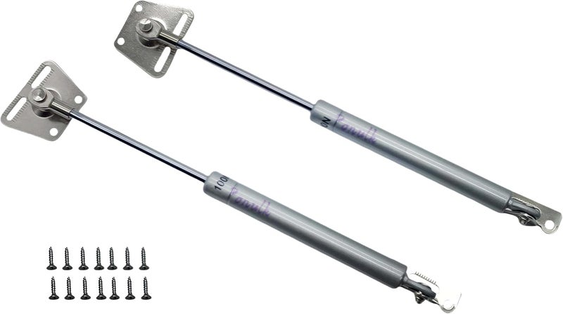 Ponulk 100N/22LBS Gas Struts for Heavy Lid, 11.5 Inch Gas Spring Hinge,Soft Close Lid Supports,Gas Strut Lift Support,Support Gas Spring Suit for Trap Door Hinges-2 Pack - Image 1